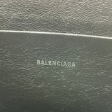 Balenciaga Black/White Calfskin Logo Large Zip Pouch/Clutch