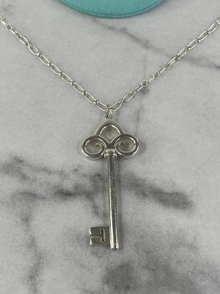 Tiffany & Co Sterling Silver XL Fleur de Lis Necklace