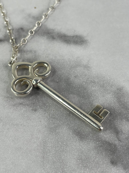 Tiffany & Co Sterling Silver XL Fleur de Lis Necklace