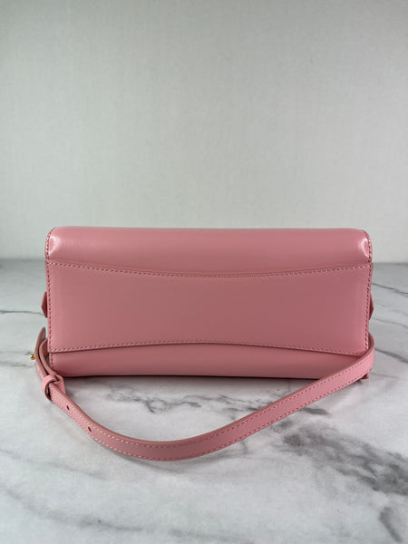 GIVENCHY Flamingo Pink Box Leather Mini Antigona East-West Crossbody/Shoulder Bag