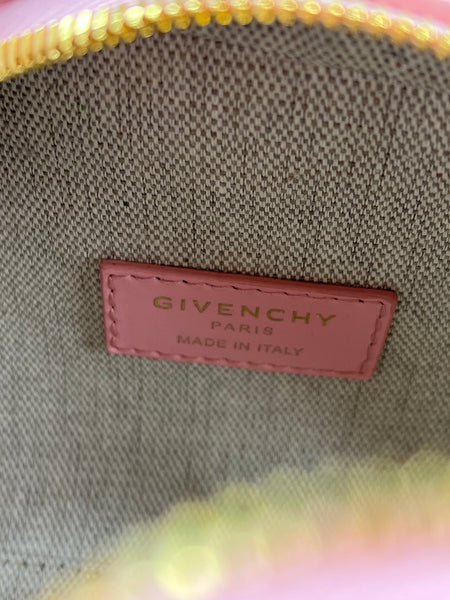 GIVENCHY Flamingo Pink Box Leather Mini Antigona East-West Crossbody/Shoulder Bag