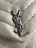 SAINT LAURENT Cream/Off White Small Loulou Matelassé Leather Crossbody/Shoulder Bag