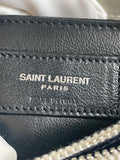 SAINT LAURENT Cream/Off White Small Loulou Matelassé Leather Crossbody/Shoulder Bag