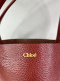 Chloé Burgundy Red Medium Spin Leather Tote Shoulder Bag