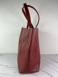 Chloé Burgundy Red Medium Spin Leather Tote Shoulder Bag