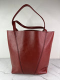 Chloé Burgundy Red Medium Spin Leather Tote Shoulder Bag
