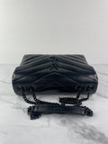 SAINT LAURENT Black Small Loulou Matelassé Leather Crossbody/Shoulder Bag
