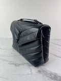 SAINT LAURENT Black Small Loulou Matelassé Leather Crossbody/Shoulder Bag