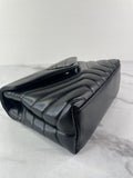 SAINT LAURENT Black Small Loulou Matelassé Leather Crossbody/Shoulder Bag