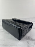 SAINT LAURENT Black Small Loulou Matelassé Leather Crossbody/Shoulder Bag