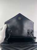 SAINT LAURENT Black Small Loulou Matelassé Leather Crossbody/Shoulder Bag