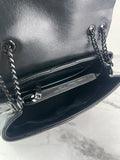 SAINT LAURENT Black Small Loulou Matelassé Leather Crossbody/Shoulder Bag