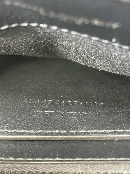 SAINT LAURENT Black Small Loulou Matelassé Leather Crossbody/Shoulder Bag