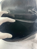 SAINT LAURENT Black Small Loulou Matelassé Leather Crossbody/Shoulder Bag