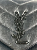 SAINT LAURENT Black Small Loulou Matelassé Leather Crossbody/Shoulder Bag