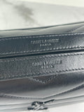 SAINT LAURENT Black Small Loulou Matelassé Leather Crossbody/Shoulder Bag