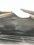 SAINT LAURENT Black CLASSIC CASSANDRE CHAIN WALLET IN GRAIN DE POUDRE LEATHER