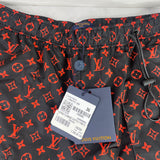 Louis Vuitton Women's Red/Black Monogram Jogging Pants Size 36