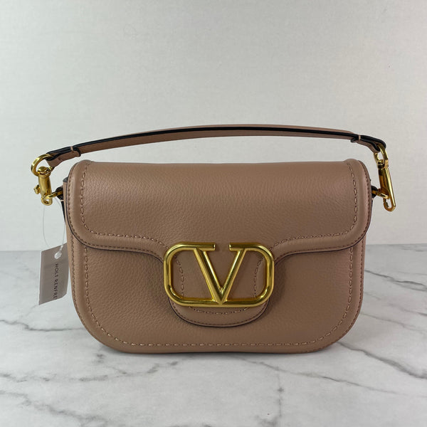 VALENTINO ROSE CANNELLE ALLTIME GRAINY CALFSKIN SHOULDER/CROSSBODY BAG