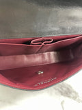 CHANEL Black Lambskin Quilted East West Flap Shoulder Bag