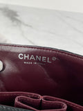 CHANEL Black Lambskin Quilted East West Flap Shoulder Bag