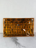LOUIS VUITTON Orange/Black PVC Monogram Printed Envelope Pouch