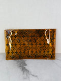 LOUIS VUITTON Orange/Black PVC Monogram Printed Envelope Pouch