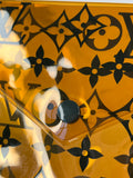 LOUIS VUITTON Orange/Black PVC Monogram Printed Envelope Pouch