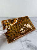 LOUIS VUITTON Orange/Black PVC Monogram Printed Envelope Pouch