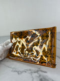 LOUIS VUITTON Orange/Black PVC Monogram Printed Envelope Pouch