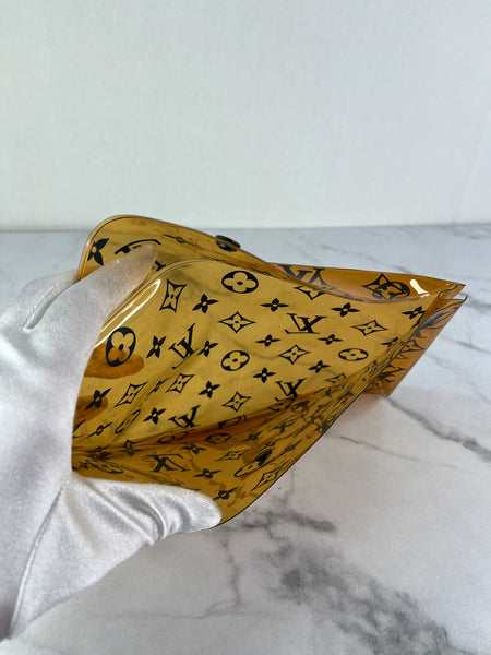 LOUIS VUITTON Orange/Black PVC Monogram Printed Envelope Pouch