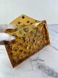LOUIS VUITTON Orange/Black PVC Monogram Printed Envelope Pouch