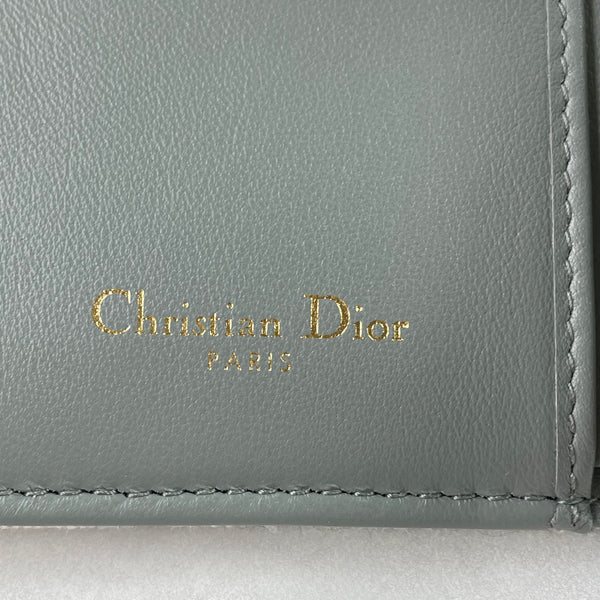 Christian Dior Saddle Lotus Wallet in Grey Oblique Jacquard Print