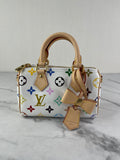 LOUIS VUITTON Multicolore Blanc LV x TM Nano Speedy