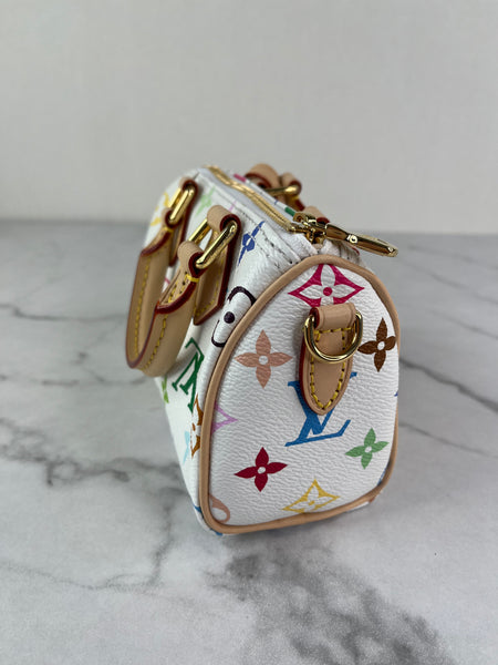 LOUIS VUITTON Multicolore Blanc LV x TM Nano Speedy