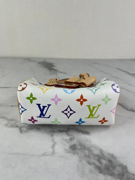 LOUIS VUITTON Multicolore Blanc LV x TM Nano Speedy