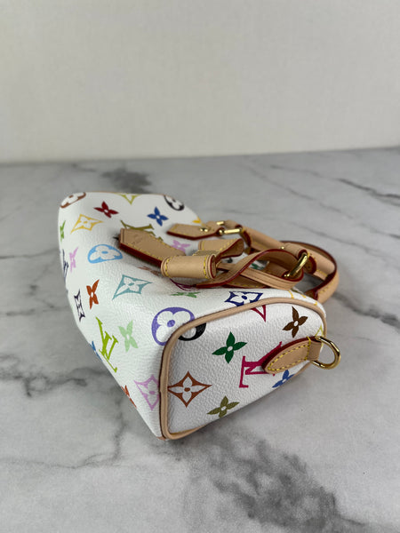 LOUIS VUITTON Multicolore Blanc LV x TM Nano Speedy