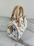 LOUIS VUITTON Multicolore Blanc LV x TM Nano Speedy