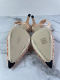 FENDI Pink FF Zucca Colibrì Lite Chenille Slingback Pumps Size 38.5