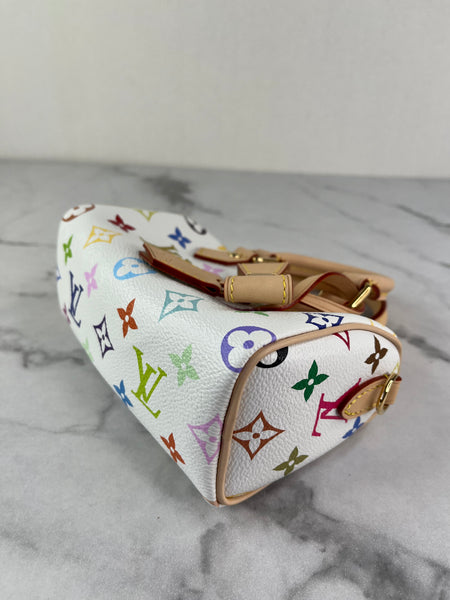 LOUIS VUITTON Multicolore Blanc LV x TM Nano Speedy