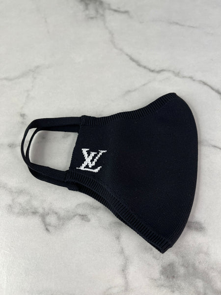 LOUIS VUITTON Black LV Initials Knit Face Mask