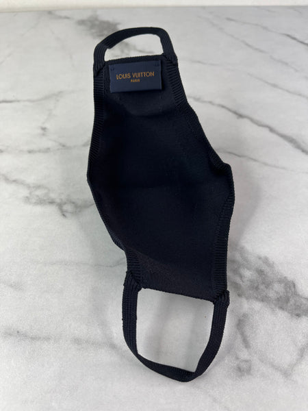 LOUIS VUITTON Black LV Initials Knit Face Mask