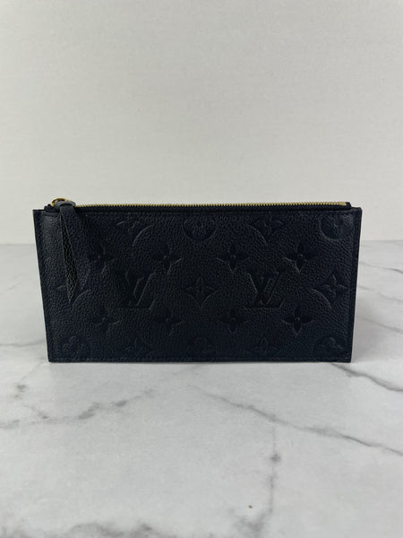 LOUIS VUITTON Black Monogram Empreinte Felicie Zippered Insert Pouch