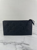 LOUIS VUITTON Black Monogram Empreinte Felicie Zippered Insert Pouch