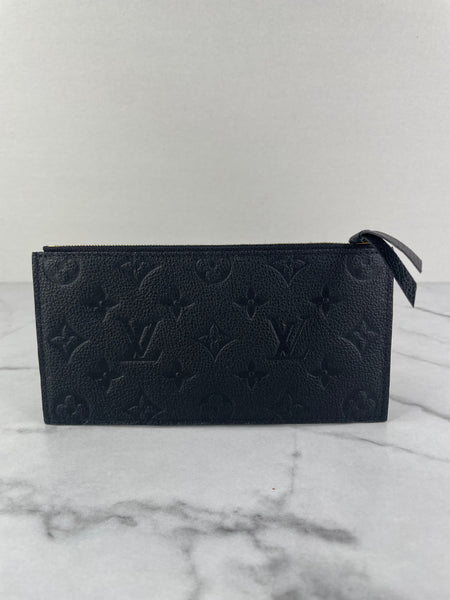 LOUIS VUITTON Black Monogram Empreinte Felicie Zippered Insert Pouch