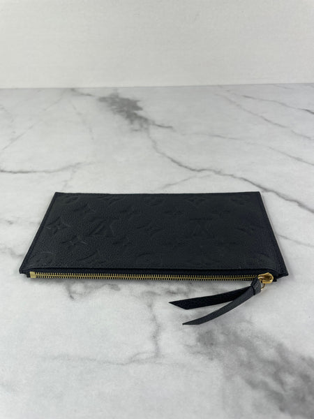 LOUIS VUITTON Black Monogram Empreinte Felicie Zippered Insert Pouch