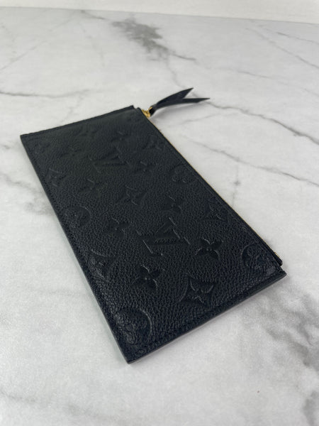LOUIS VUITTON Black Monogram Empreinte Felicie Zippered Insert Pouch