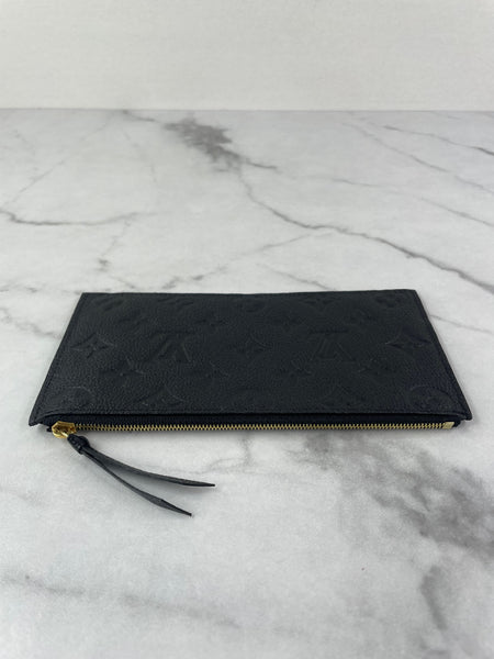 LOUIS VUITTON Black Monogram Empreinte Felicie Zippered Insert Pouch
