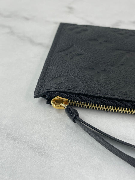 LOUIS VUITTON Black Monogram Empreinte Felicie Zippered Insert Pouch