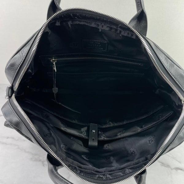 Rudsak Unisex “GEO” Black Leather Briefcase